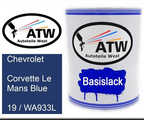Chevrolet, Corvette Le Mans Blue, 19 / WA933L: 1L Lackdose, von ATW Autoteile West.